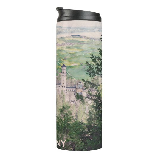 Bouteilles Isothermes Château Retro Neuschwanstein en Allemagne (Tourné sur la droite)