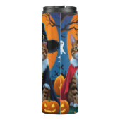 Bouteilles Isothermes Chats Bengal Citrouille Halloween Drôle (Dos)
