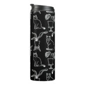 Bouteilles Isothermes Chats blancs en noir (Tourné sur la droite)