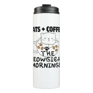 Bouteilles Isothermes Chats + Café = Matins Meowgical.w