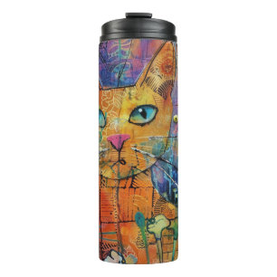 Bouteilles Isothermes Chats d'aquarelle Boho - Art de la féline terrestr