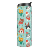 Bouteilles Isothermes Chats de Noël en Chandails de vacances Motif (Tourné sur la gauche)