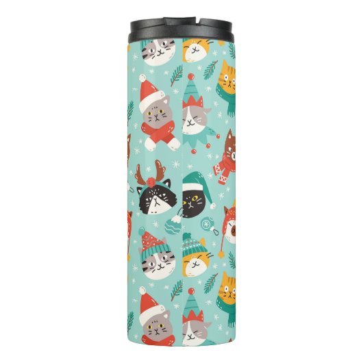 Bouteilles Isothermes Chats de Noël en Chandails de vacances Motif (Dos)