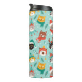 Bouteilles Isothermes Chats de Noël en Chandails de vacances Motif (Tourné sur la droite)