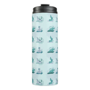Bouteilles Isothermes Chats de yoga verts