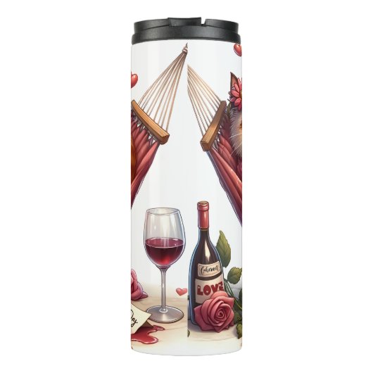 Bouteilles Isothermes Chats grincheux fouettés à Hammock (Dos)