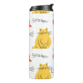 Bouteilles Isothermes Chats personnalisés Motif orange jaune (Tourné sur la gauche)