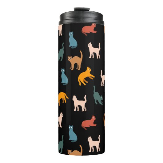 Bouteilles Isothermes Chats sur le noir (Devant)