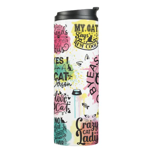 Bouteilles Isothermes Chats Tumbler (Tourné sur la gauche)
