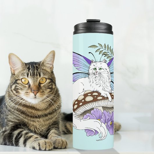 Bouteilles Isothermes Chatte Fée Blanche Fantastique Champignon Bleu Cap