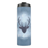 Bouteilles Isothermes Chauffeurs de cerfs Silhouette & Snowflakes Blue I (Devant)