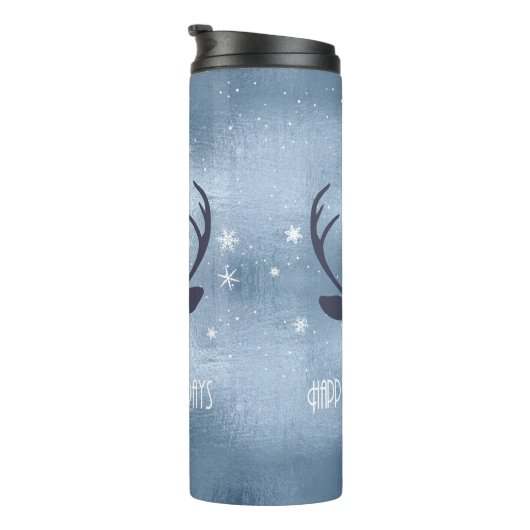 Bouteilles Isothermes Chauffeurs de cerfs Silhouette & Snowflakes Blue I (Tourné sur la droite)