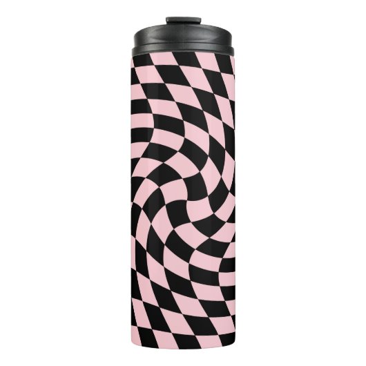 Bouteilles Isothermes Chaussures Pastel Noir Pink Retro À damiers (Devant)