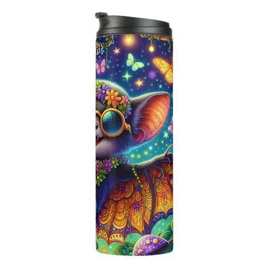 Bouteilles Isothermes Chauve-souris à fleur (Tourné sur la droite)