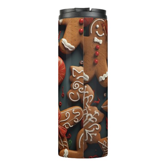 Bouteilles Isothermes Cheerful Gingerbread Cookie Grid (Dos)