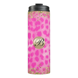 Bouteilles Isothermes Cheetah léopard rose Imprimer Parties scintillant 