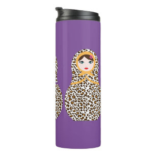 Bouteilles Isothermes Cheetah Print Matryoshka Thermal Tumbler
