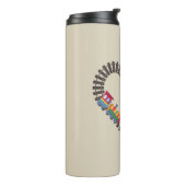 Bouteilles Isothermes Chemin de fer du jour de Valentines Coeur (Tourné sur la gauche)