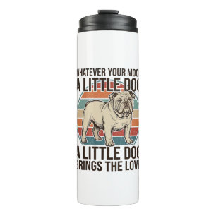 Bouteilles Isothermes Chemise de citation de Bulldog vintage de Little D