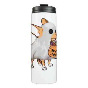 Bouteilles Isothermes Chemise de Halloween Citrouille Fantôme Chihuahua