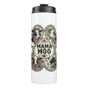 Bouteilles Isothermes Chemise de maman vache Gravure vintage Tournesol W