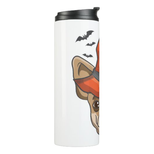 Bouteilles Isothermes Chemise Halloween sorcière Chihuahua costume cadea (Tourné sur la gauche)