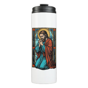 Bouteilles Isothermes Chemise vectorielle de figure religieuse priant vi