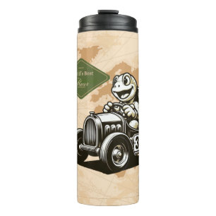 Bouteilles Isothermes Chemises Tri-Blend de tortue de dessin animé vinta