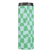 Bouteilles Isothermes Chèques Bleus Pastel Retro déroutés À damiers (Dos)