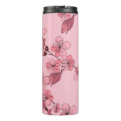 Bouteilles Isothermes Cherry blossom in pink colour on white background. (Dos)