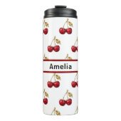 Bouteilles Isothermes Cherry & Golden Leaves Custom Name Design Gift (Devant)