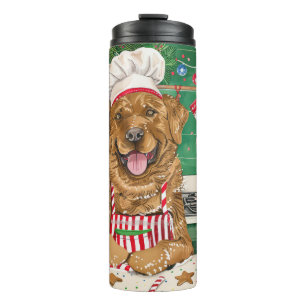 Bouteilles Isothermes Chesapeake Bay Retriever en cuisine : Noël festif