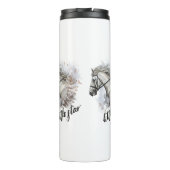 Bouteilles Isothermes Cheval à main avec tasse à café plante (Dos)