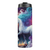 Bouteilles Isothermes Cheval Blanc Feu Forêt Magie (Devant)