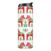 Bouteilles Isothermes Cheval de Dala suédois : Art folklorique (Tourné sur la gauche)