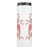 Bouteilles Isothermes Cheval de Dala suédois Rouge et blanc (Dos)