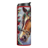 Bouteilles Isothermes Cheval de Noël 2 (Tourné sur la gauche)