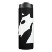 Bouteilles Isothermes Cheval d'échecs blanc en noir (Devant)