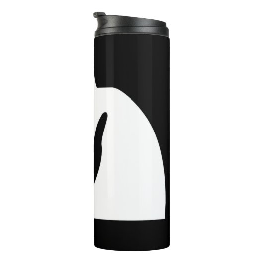 Bouteilles Isothermes Cheval d'échecs blanc en noir (Tourné sur la droite)