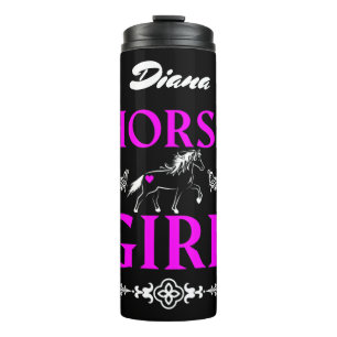 Bouteilles Isothermes Cheval fille avec nom
