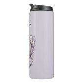 Bouteilles Isothermes Cheval floral blanc lavande (Tourné sur la droite)
