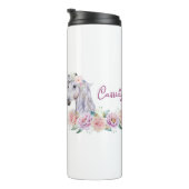 Bouteilles Isothermes Cheval floral personnalisé (Tourné sur la droite)