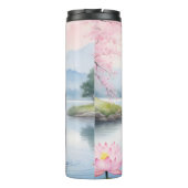 Bouteilles Isothermes Cheval majestueux et beauté du lotus (Dos)