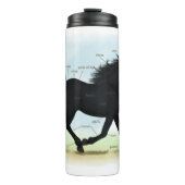 Bouteilles Isothermes Cheval noir avec carte d'anatomie Star & Sock (Devant)