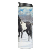 Bouteilles Isothermes Cheval Pinto Quarter Noir Chevaux Paint Chevaux Da (Tourné sur la droite)