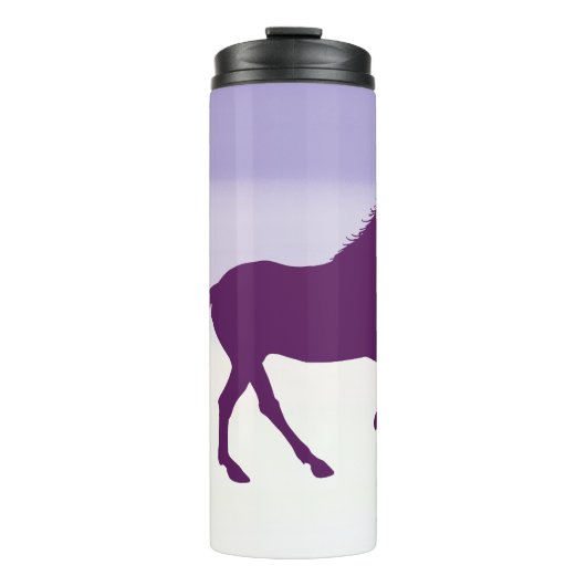 Bouteilles Isothermes Cheval pourpre sur Ombre violet clair (Devant)