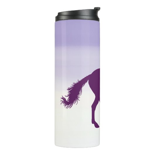 Bouteilles Isothermes Cheval pourpre sur Ombre violet clair (Tourné sur la gauche)