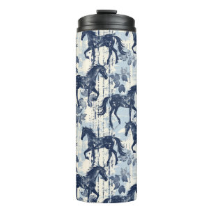 Bouteilles Isothermes Chevaux de Toile Bleu foncé