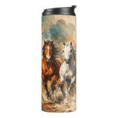 Bouteilles Isothermes Chevaux en course (Tourné sur la gauche)