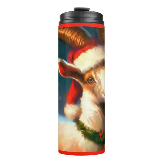 Bouteilles Isothermes Chèvre de Noël 2 (Devant)